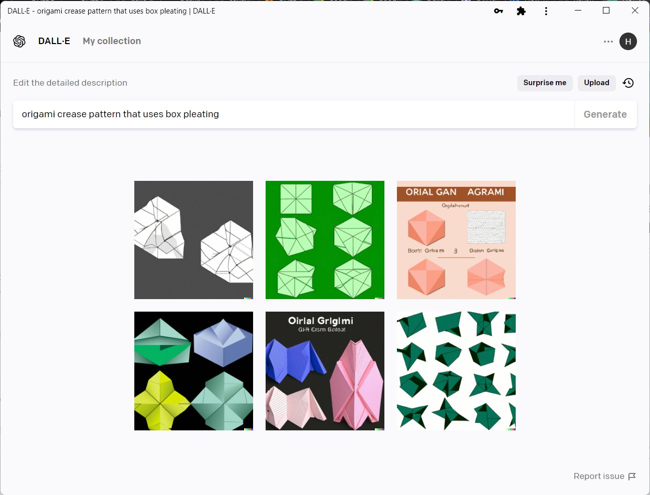 origami crease pattern that uses box pleating